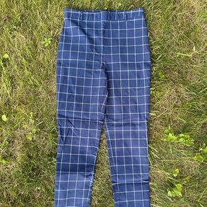 Small womens fitted navy and white business pants